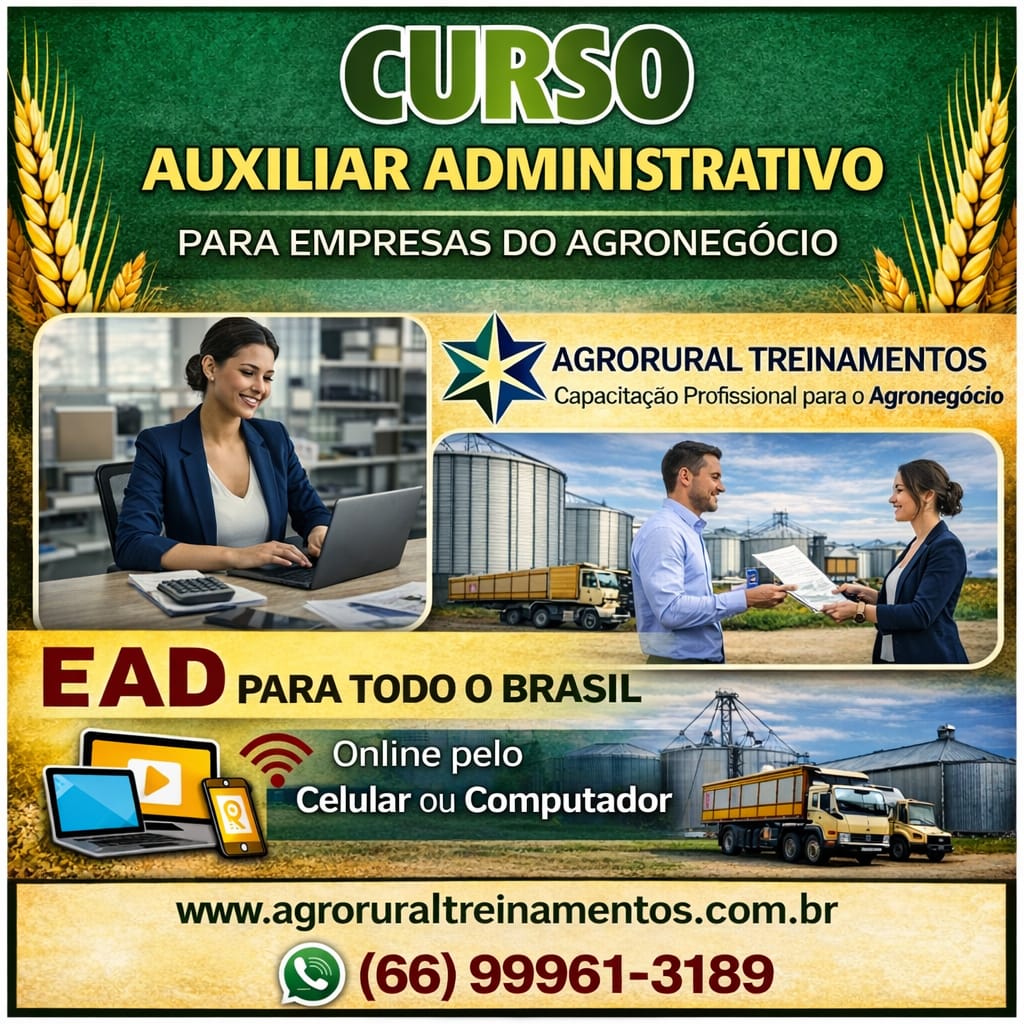 Curso de Auxiliar Administrativo para Empresas do Agronegócio
